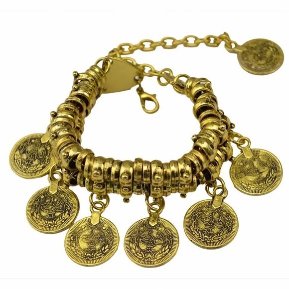 Thick bohemian moon child silver plated  Antalya braceletHave in gold & silver - Picture 7 of 8